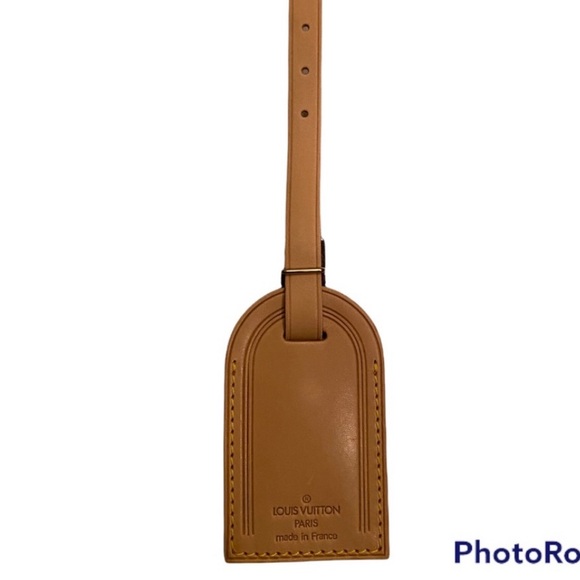 AUTH LOUIS VUITTON REPLACEMENT VACHETTA ID TAG ADDRESS BAG LUGGAGE TAG ACCESSORY - Picture 5 of 13